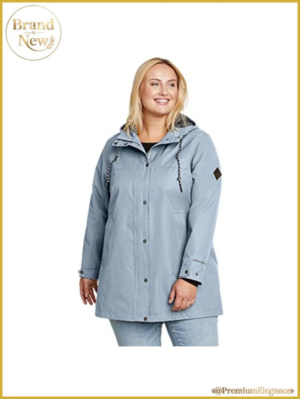 Waterproof Hooded Rain Parka Long Sleeve Seam-Sealed Raincoat - Picture 1 of 6